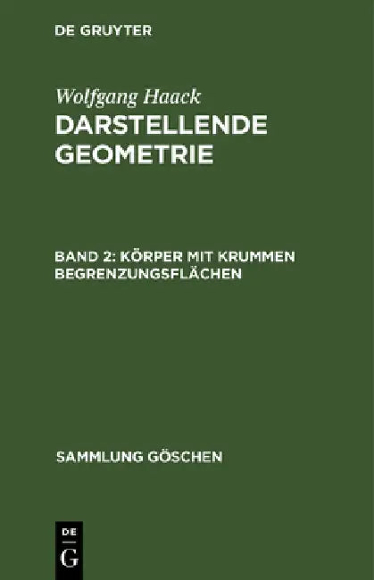 Buy Körper mit krummen Begrenzungsflächen (English, Wolfgang Haack) — BookShops.in
