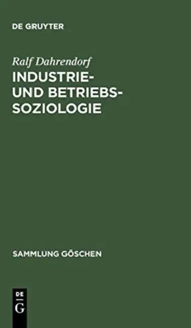 Buy Industrie- und Betriebssoziologie (English, Ralf Dahrendorf) — BookShops.in