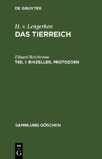 Buy Einzeller, Protozoen (English, Eduard Reichenow) — BookShops.in