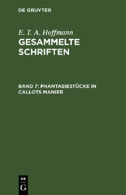 Phantasiestücke in Callots Manier (English, Jean Paul)