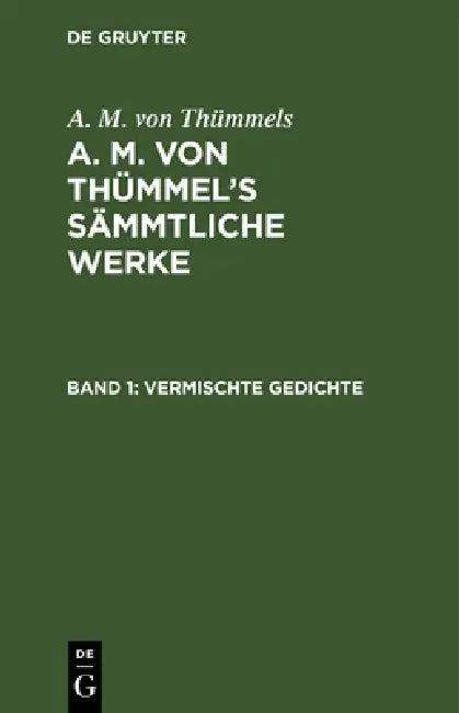 Buy Vermischte Gedichte (English, A. M. Von Thümmels) — BookShops.in