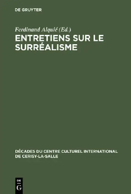 Buy Entretiens Sur Le Surréalisme (English, Ferdinand Alquié) — BookShops.in