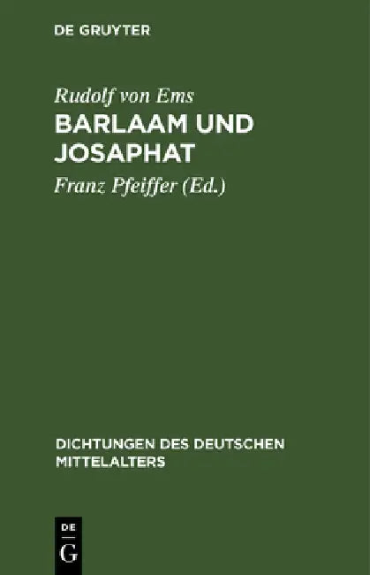 Buy Barlaam und Josaphat (English, Rudolf Von Ems | Franz Pfeiffer) — BookShops.in