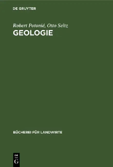 Geologie (English, Robert Potonié | Otto Seitz)