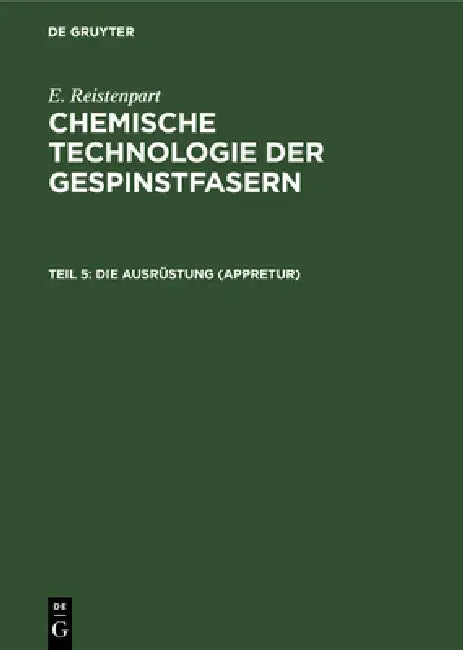 Die Ausrüstung (Appretur) (English, E. Ristenpart)