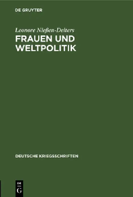 Buy Frauen Und Weltpolitik (English, Leonore Nießen-Deiters) — BookShops.in