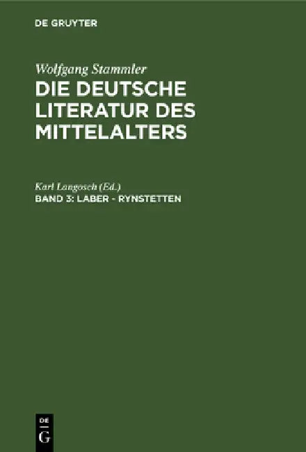 Laber - Rynstetten (English, Wolfgang Stammler | Karl Langosch)