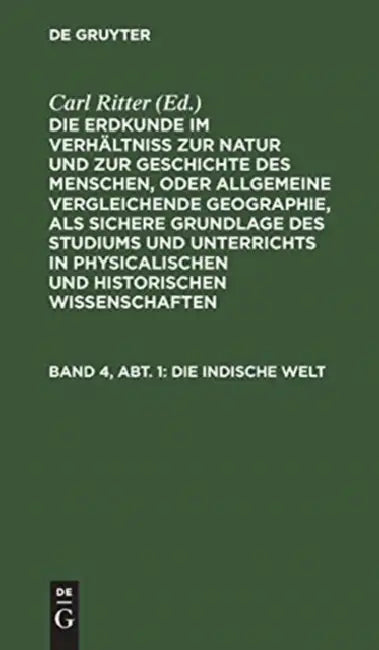 Buy Die Indische Welt (English, Carl Ritter) — BookShops.in