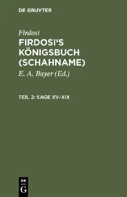 Buy Sage XV-XIX (English, E. A. Bayer | Friedrich Rückert | Firdosi) — BookShops.in