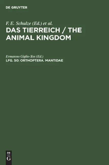 Buy Orthoptera. Mantidae (English, Ermanno Giglio-Tos) — BookShops.in