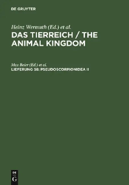 Buy Pseudoscorpionidea II (English, Max Beier | Heinz Wermuth | Robert Mertens) — BookShops.in