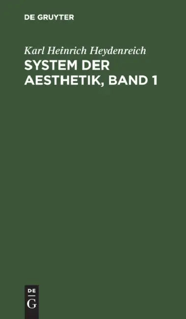 Buy System der Aesthetik, Band 1 (English, Karl Heinrich Heydenreich) — BookShops.in