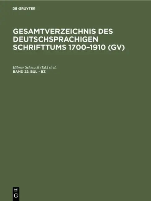 Buy Bul - Bz (English, Hilmar Schmuck | Willi Gorzny | Hans Popst) — BookShops.in