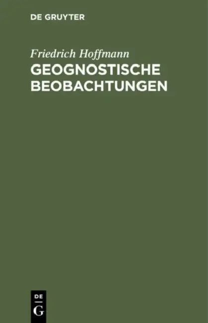 Buy Geognostische Beobachtungen (English, Friedrich Hoffmann) — BookShops.in