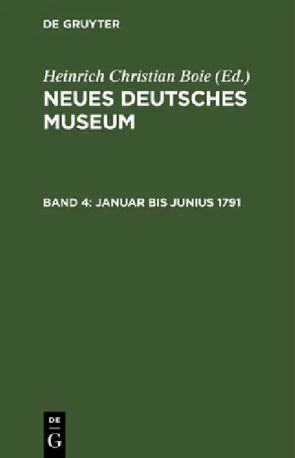 Buy Januar Bis Junius 1791 (English, Heinrich Christian Boie) — BookShops.in