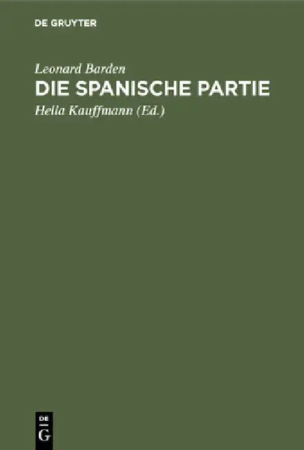 Die spanische Partie (English, Leonard Barden | Hella Kauffmann)