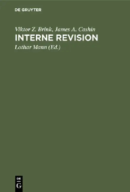 Buy Interne Revision (English, Viktor Z. Brink | James A. Cashin | Lothar Mann) — BookShops.in
