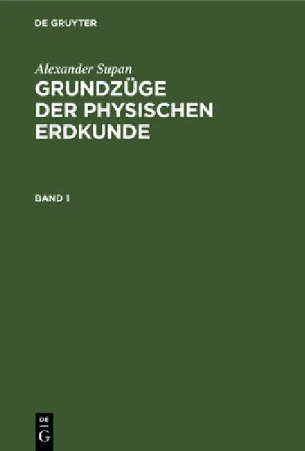 Buy Alexander Supan (English, Erich Obst | Kurt Brüning | Walter Georgii) — BookShops.in