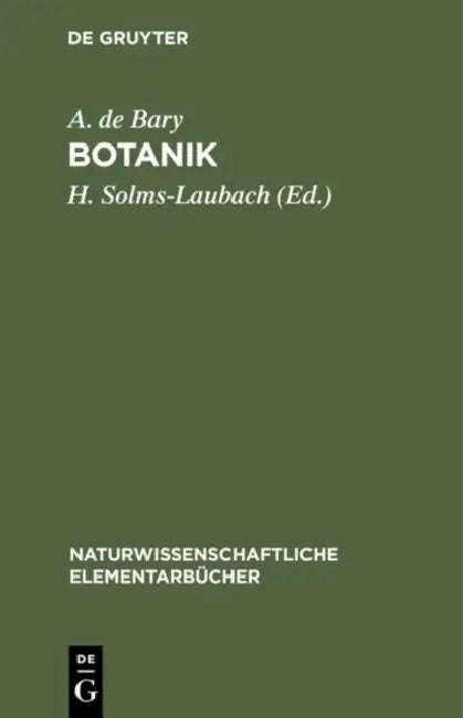 Buy Botanik (English, A. De Bary | H. Solms-Laubach) — BookShops.in