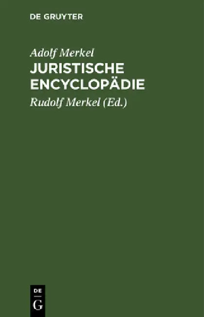 Buy Juristische Encyclopädie (English, Adolf Merkel | Rudolf Merkel) — BookShops.in