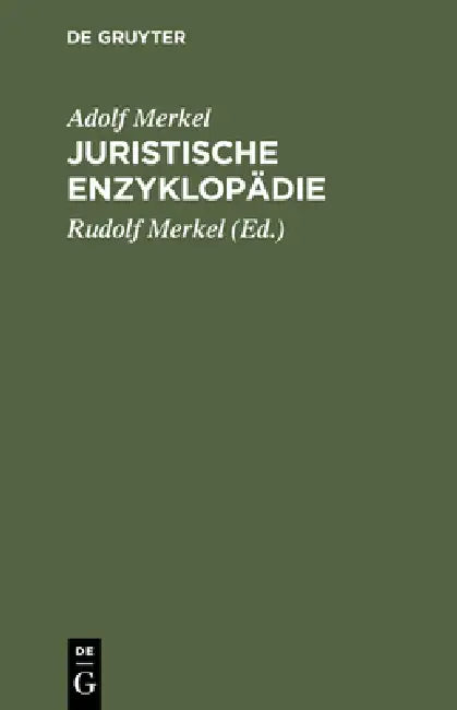 Buy Juristische Enzyklopädie (English, Adolf Merkel | Rudolf Merkel) — BookShops.in