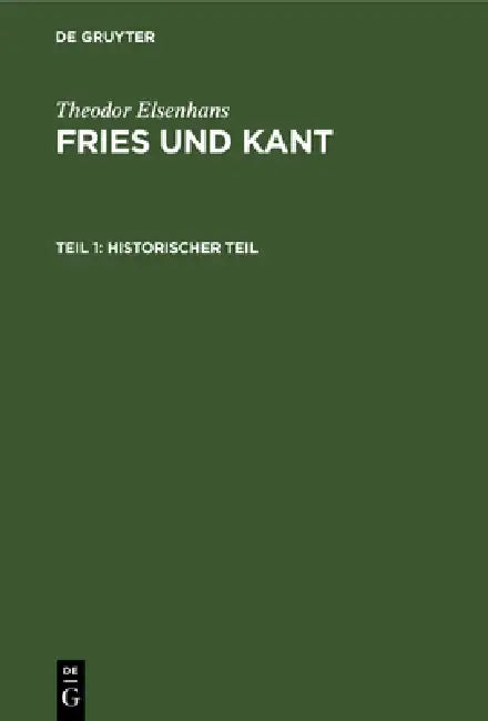 Historischer Teil (English, Theodor Elsenhans)