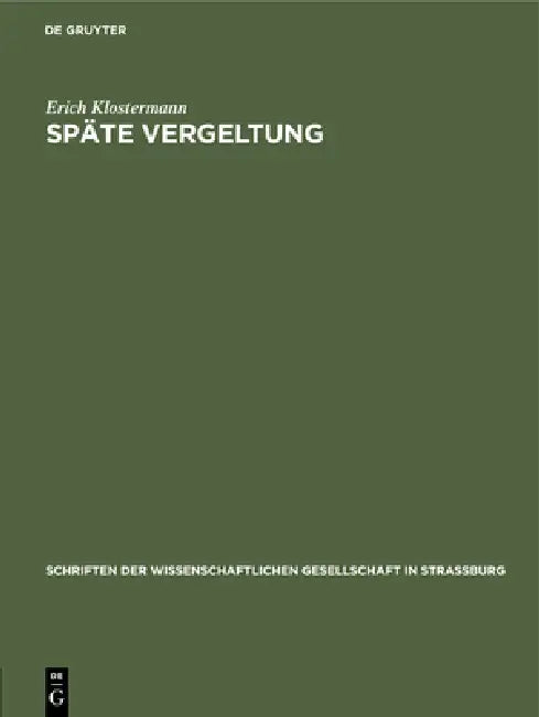 Buy Späte Vergeltung (English, Erich Klostermann) — BookShops.in