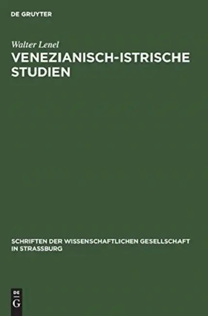 Buy Venezianisch-Istrische Studien (English, Walter Lenel) — BookShops.in