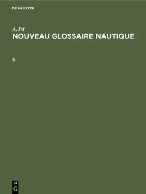 Nouveau glossaire nautique (English, Michel Mollat)