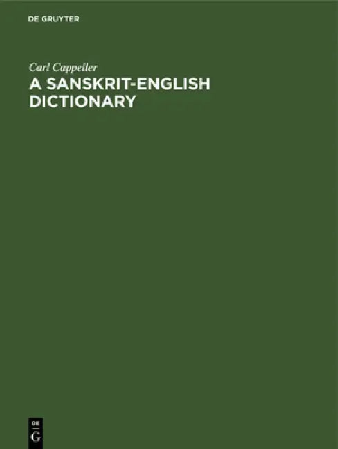 A Sanskrit-English Dictionary (English, Carl Cappeller)