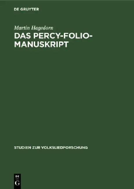 Das Percy-Folio-Manuskript (English, Martin Hagedorn)