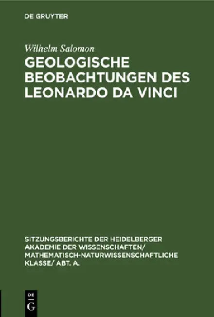 Buy Geologische Beobachtungen Des Leonardo Da Vinci (English, Wilhelm Salomon) โ BookShops.in
