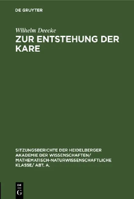 Buy Zur Entstehung Der Kare (English, Wilhelm Deecke) — BookShops.in