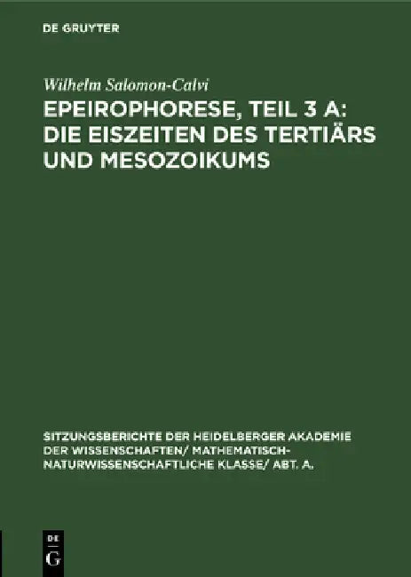 Epeirophorese, Teil 3 A (English, Wilhelm Salomon-Calvi)