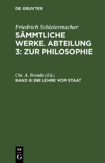 Buy Die Lehre vom Staat (English, Chr A. Brandis) — BookShops.in