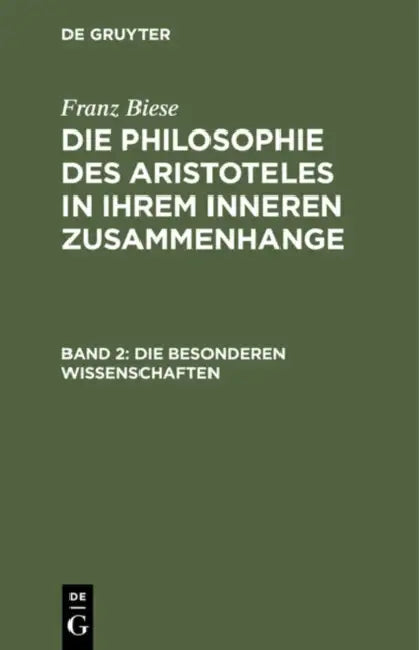 Buy Die Besonderen Wissenschaften (English, Franz Biese) — BookShops.in