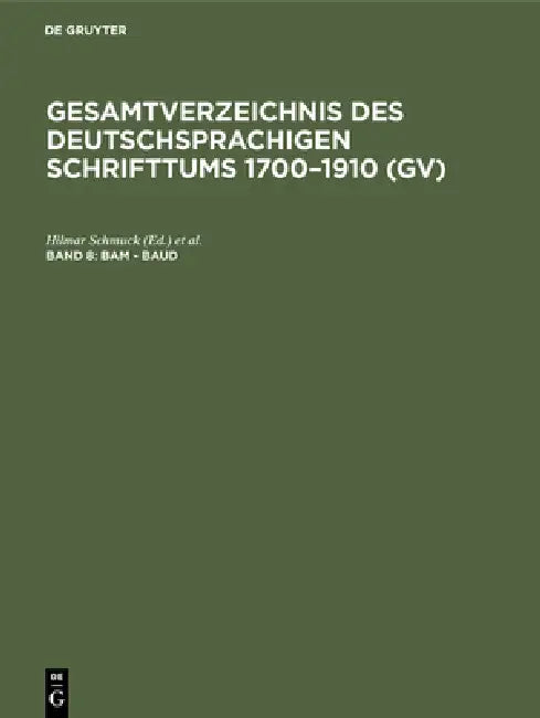 Buy Bam - Baud (English, Hilmar Schmuck | Willi Gorzny | Hans Popst) — BookShops.in