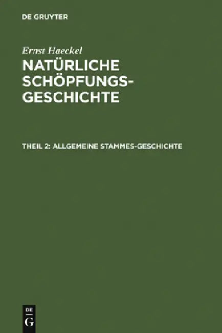 Buy Allgemeine Stammes-Geschichte (English, Ernst Haeckel) — BookShops.in