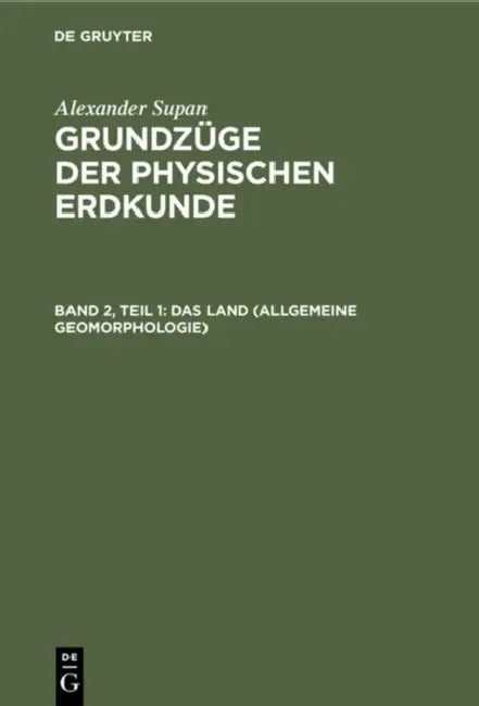 Buy Das Land (Allgemeine Geomorphologie) (English, Erich Obst | Kurt Brüning | Walter Georgii) — BookShops.in