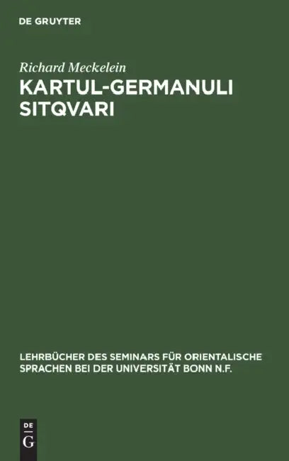 Kartul-Germanuli Sitqvari (English, Richard Meckelein)