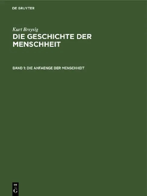 Buy Die Anfaenge Der Menschheit (English, Kurt Breysig) — BookShops.in