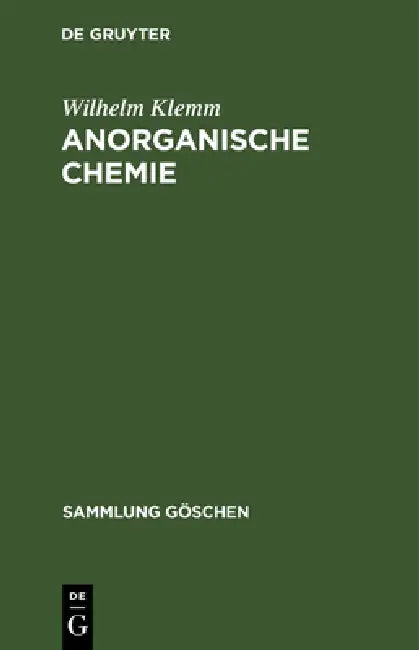 Buy Anorganische Chemie (English, Wilhelm Klemm) — BookShops.in
