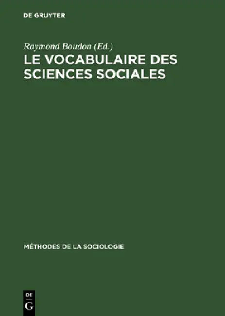 Buy Le vocabulaire des sciences sociales (English, Raymond Boudon) — BookShops.in