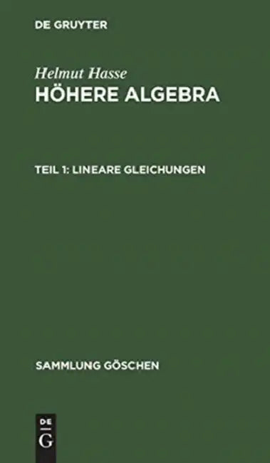 Buy Lineare Gleichungen (English, Helmut Hasse) — BookShops.in
