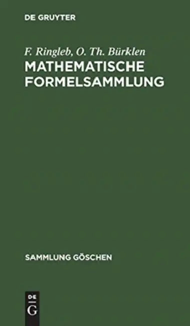 Buy Mathematische Formelsammlung (English, F. Ringleb | O. Th Bürklen) — BookShops.in