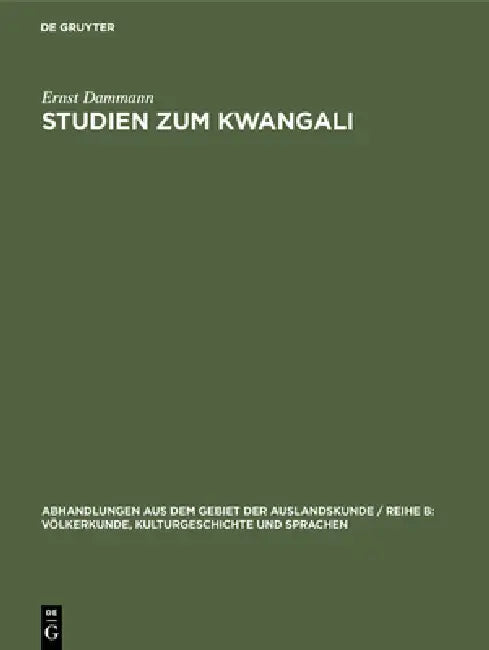 Buy Studien Zum Kwangali (English, Ernst Dammann) — BookShops.in