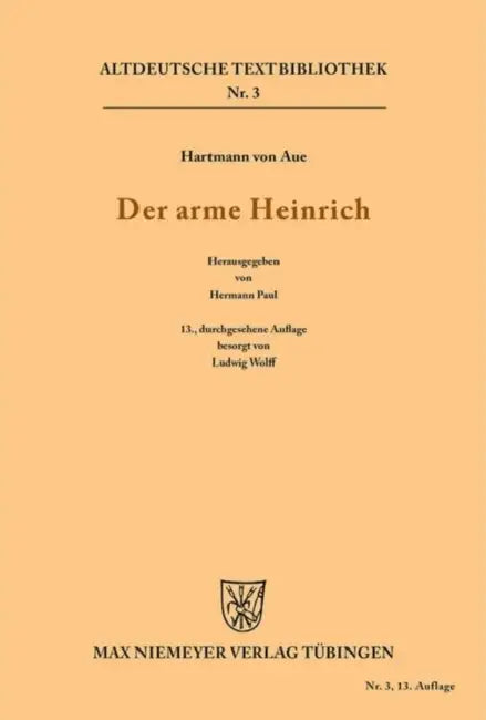 Der arme Heinrich (English, Hartmann | Hermann Paul | Ludwig Wolff)