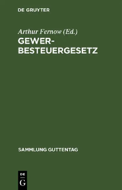 Gewerbesteuergesetz (English, Arthur Fernow)