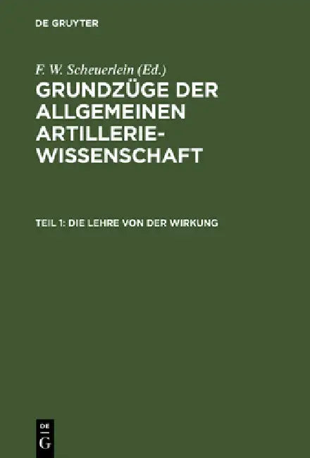 Die Lehre von der Wirkung (English, F. W. Scheuerlein)