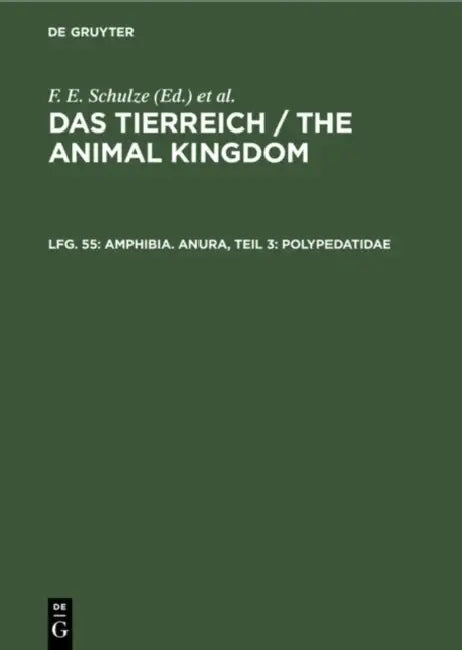 Amphibia. Anura, Teil 3 (English, E. Ahl | F. E. Schulze)